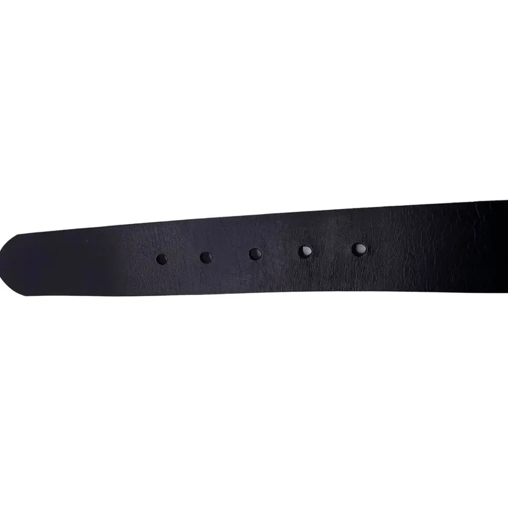 Men’s Black Belt Leather - PHAT FARM Waist 40” Retro P-83126 Y2K Hip Hop Skater